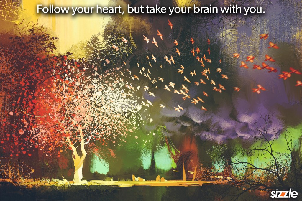 Follow your heart, but take your brain with&nbsp;you.