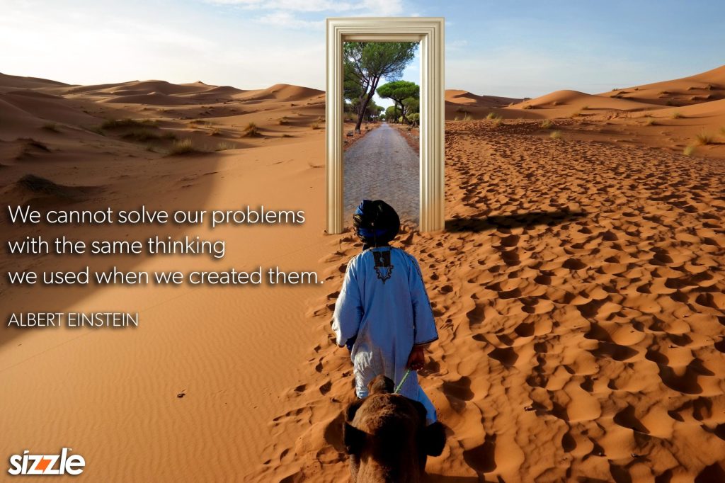 We cannot solve our problems with the same thinking we used when we created them.