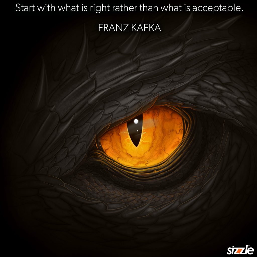 Start with what is right rather than what is&nbsp;acceptable.