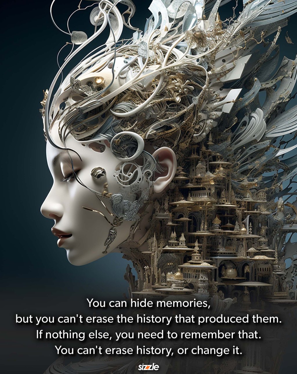 You can hide memories, but you can’t erase the history that produced them. If nothing else, you need to remember that. You can’t erase history, or change it.