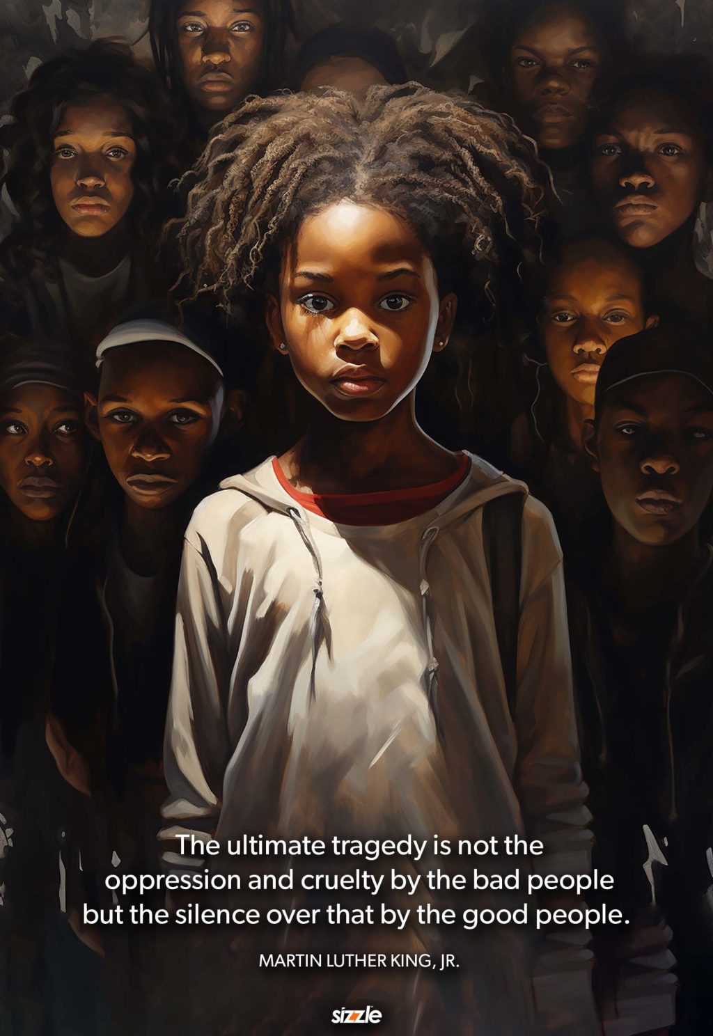 The ultimate tragedy is not the oppression and cruelty by the bad people but the silence over that by the good people.