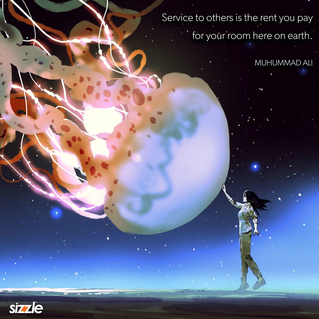 Service to others is the rent you pay for your room here on&nbsp;earth.