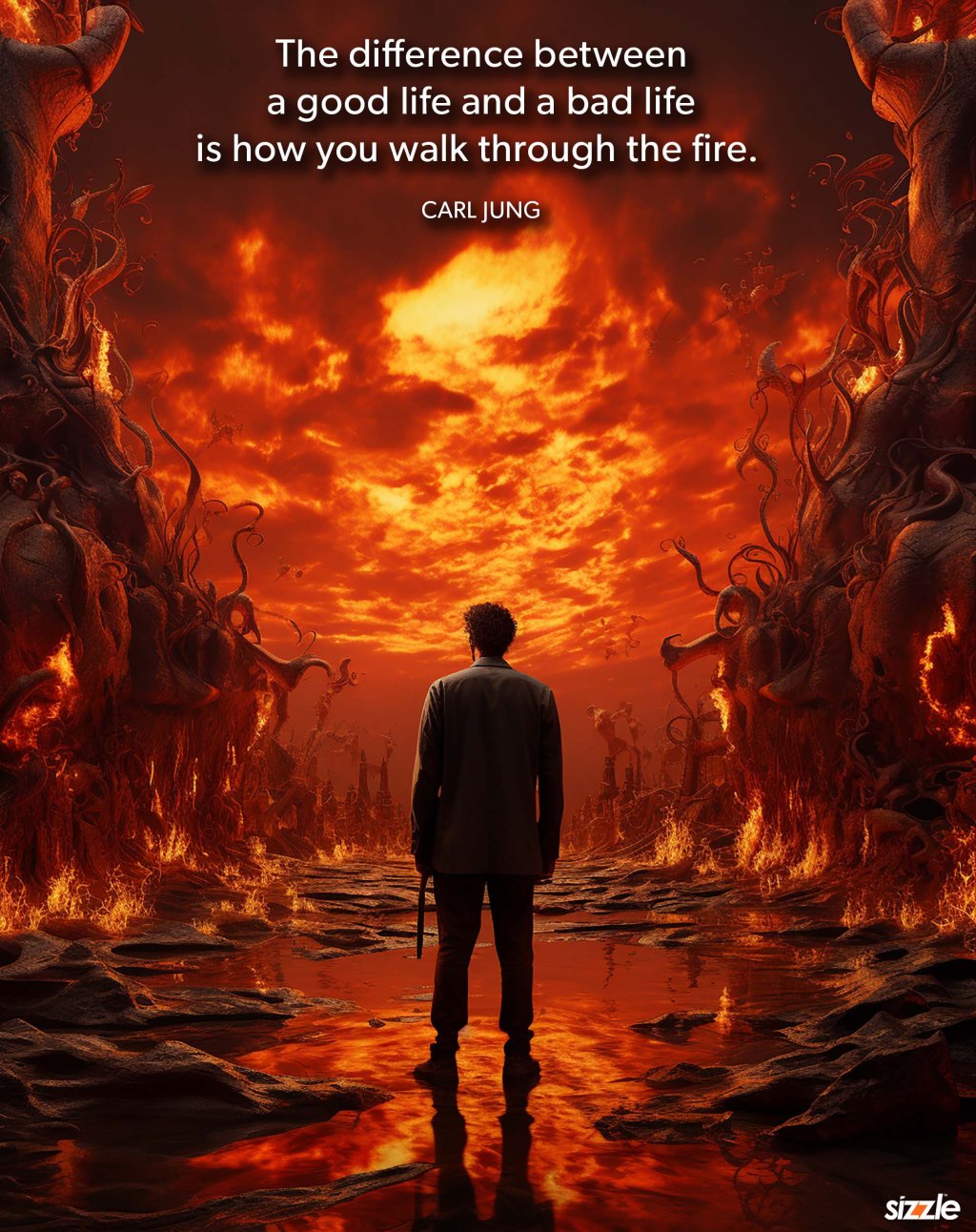 The difference between a good life and a bad life is how you walk through the fire.