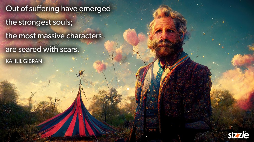 Out of suffering have emerged the strongest souls; the most massive characters are seared with&nbsp;scars.