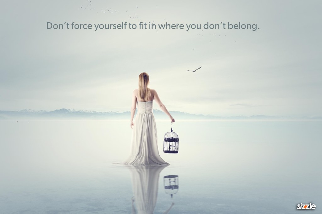 Don’t force yourself to fit in where you don’t&nbsp;belong.