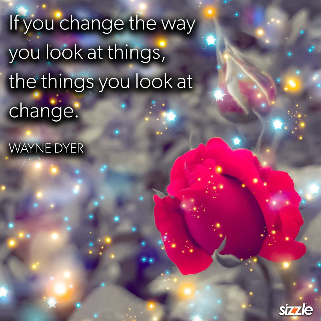 If you change the way you look at things, the things you look at&nbsp;change.