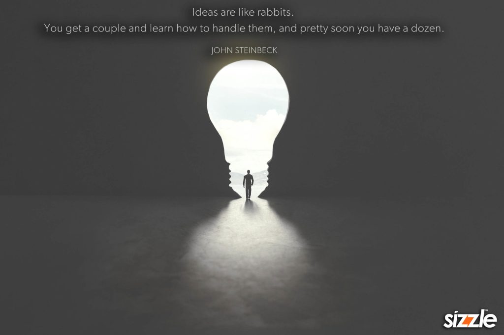 Ideas are like rabbits. You get a couple and learn how to handle them, and pretty soon you have a&nbsp;dozen.