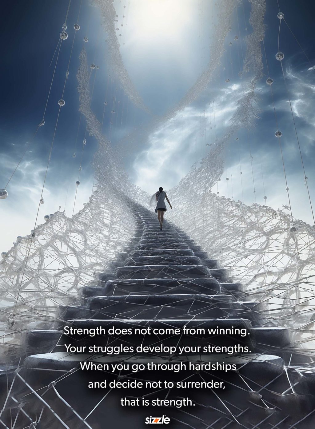 Strength does not come from winning. Your struggles develop your strengths. When you go through hardships and decide not to surrender, that is&nbsp;strength.