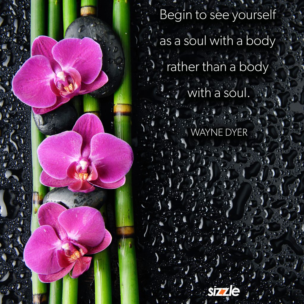 Begin to see yourself as a soul with a body rather than a body with a&nbsp;soul.