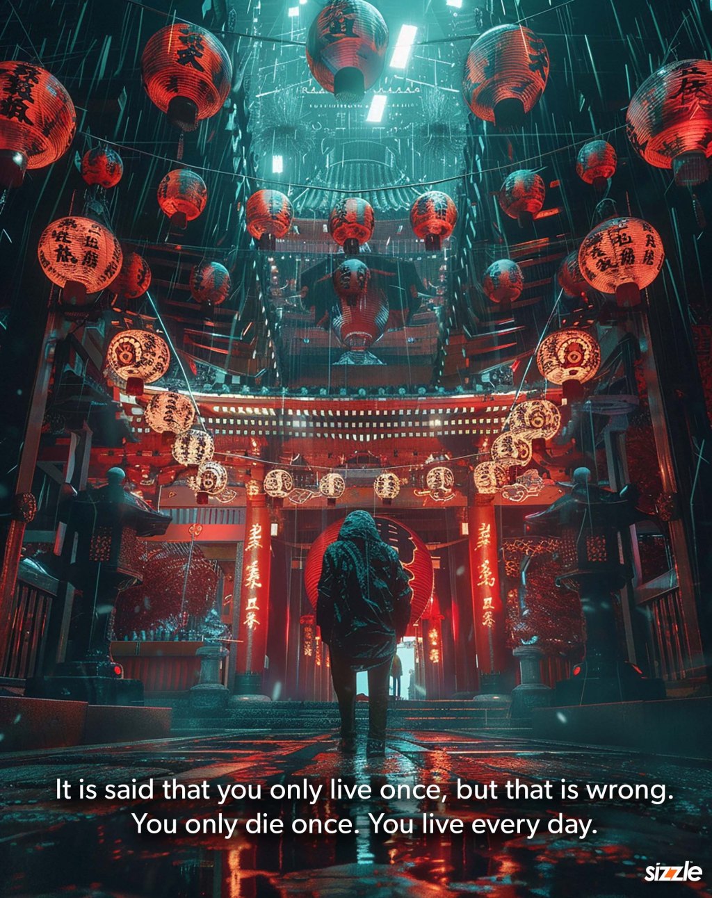 It said that you only live once, but that is not true. You only die once. You live every day.