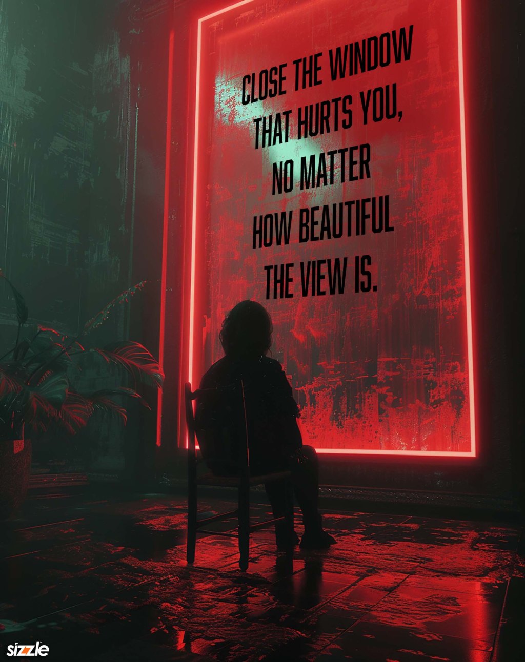 Close the window that hurts you, no matter how beautiful the view is.