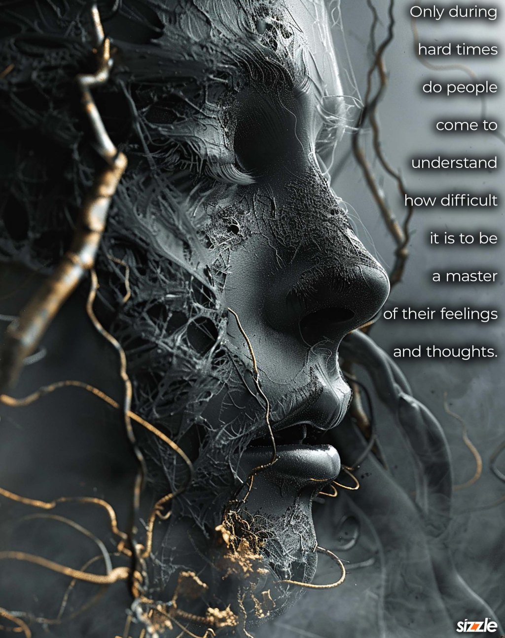 Only during hard times do people come to understand how difficult it is to be master of their feelings and thoughts.