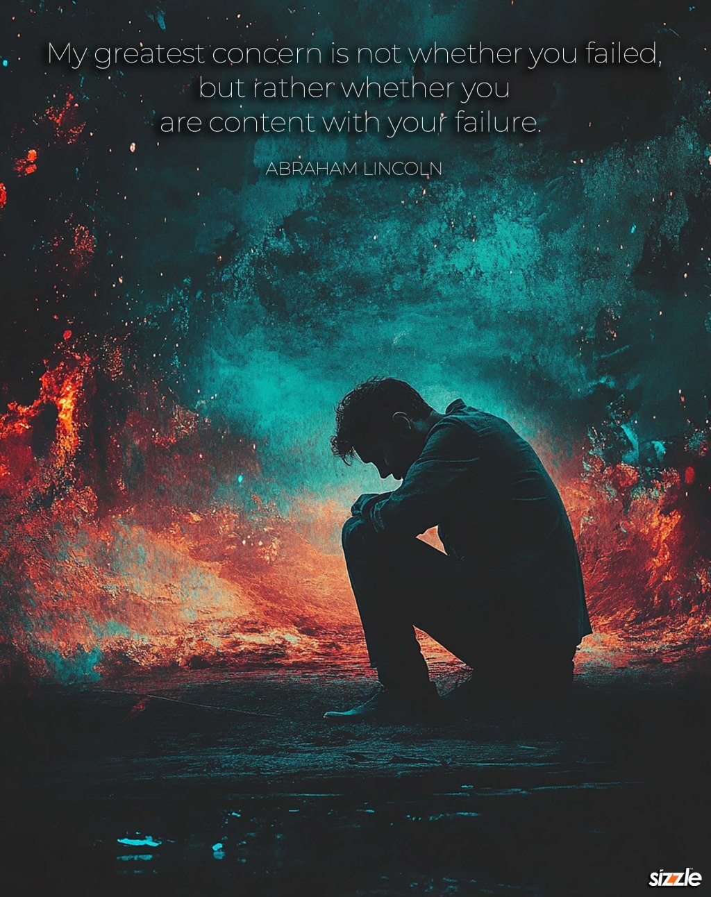 My greatest concern is not whether you failed, but rather whether you are content with your&nbsp;failure.